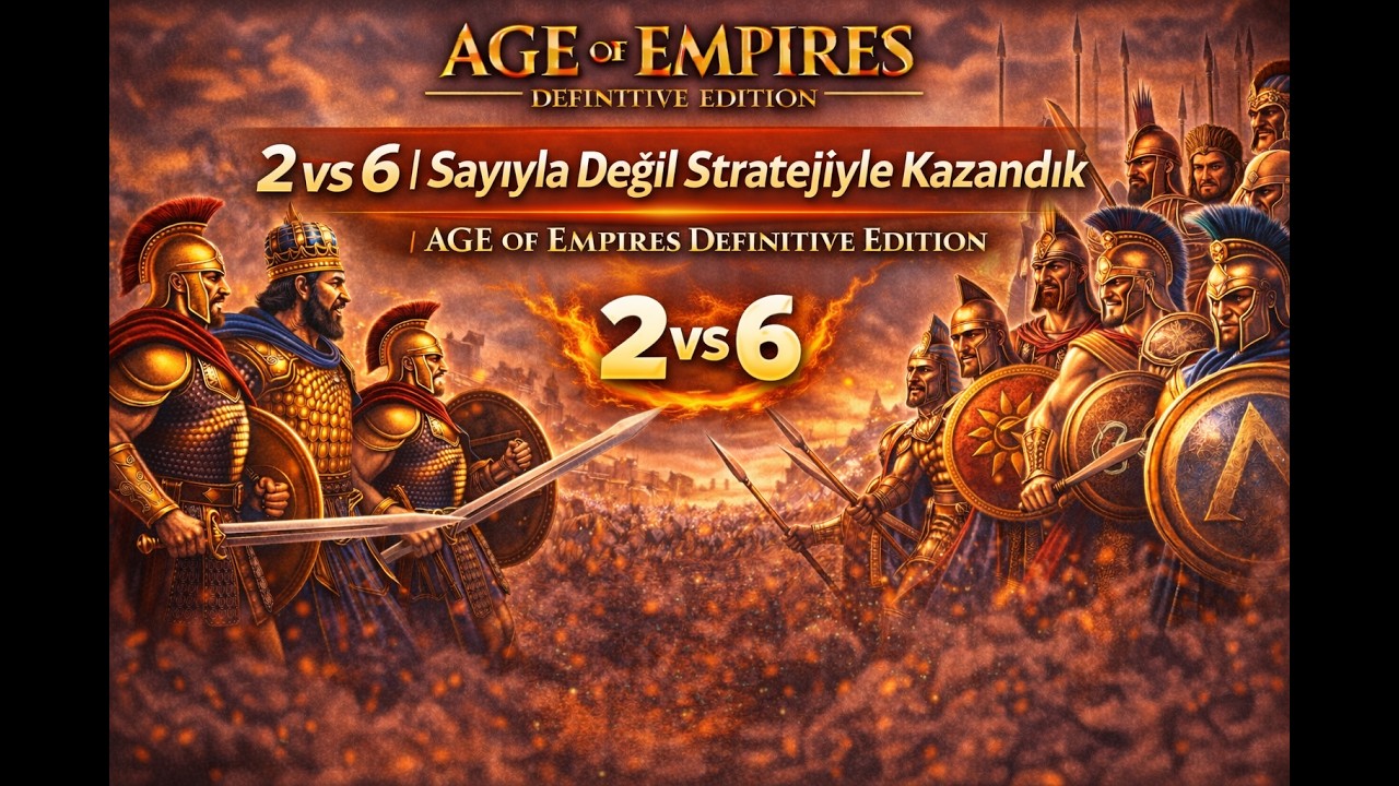 2 vs 6 | Sayıyla Değil Stratejiyle Kazandık | Age of Empires Definitive Edition