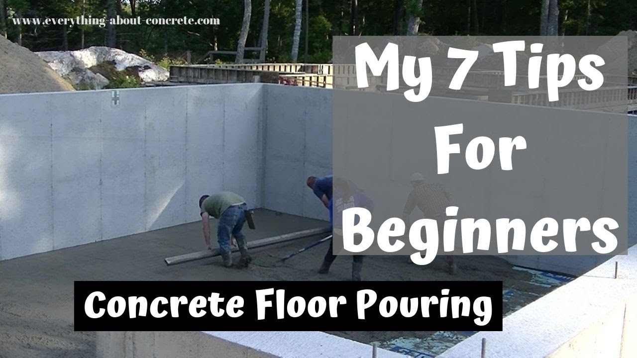 Concrete Floor Pouring | Installing A Concrete Floor For Beginners
