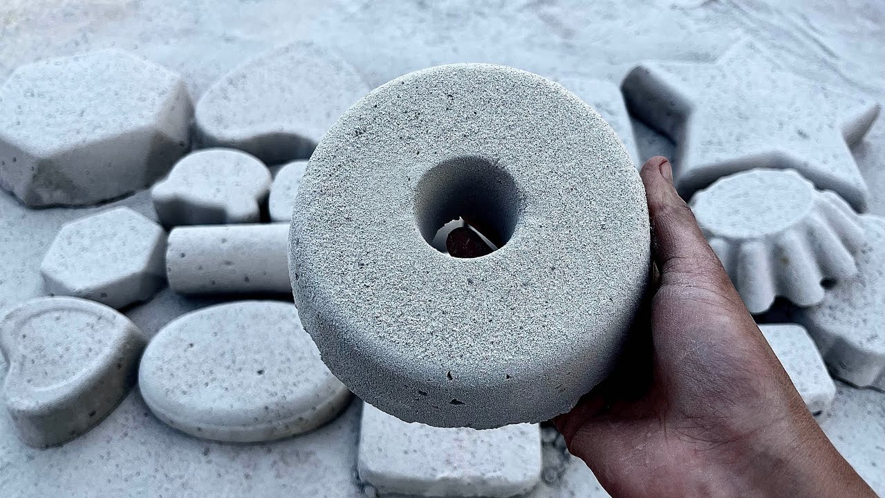 5th Anniversary 🌸Part 3/3 Cement Ashes diff Shapes Floor / Water crumbling Dipping Pouring #asmr