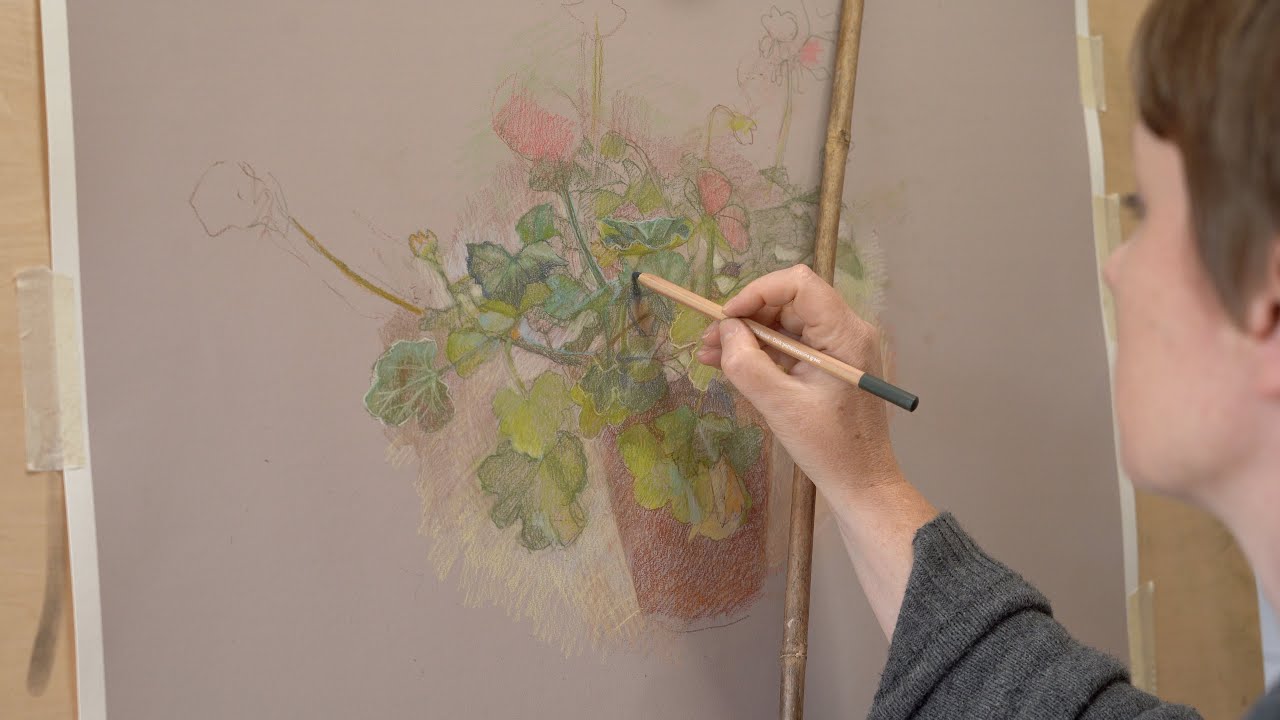 Pastel Painting Demonstration - Time Lapse. Part 1