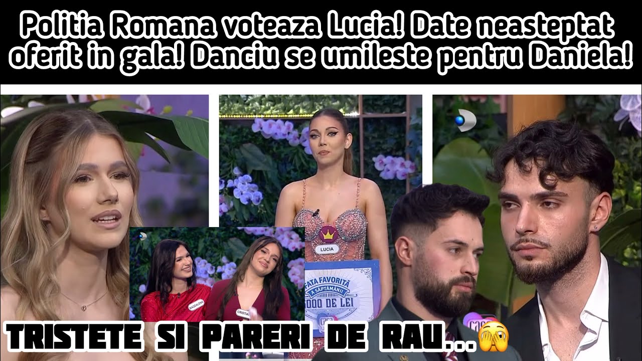 Politia Romana voteaza Lucia! Date neasteptat oferit in gala! Danciu se umileste pentru Daniela!