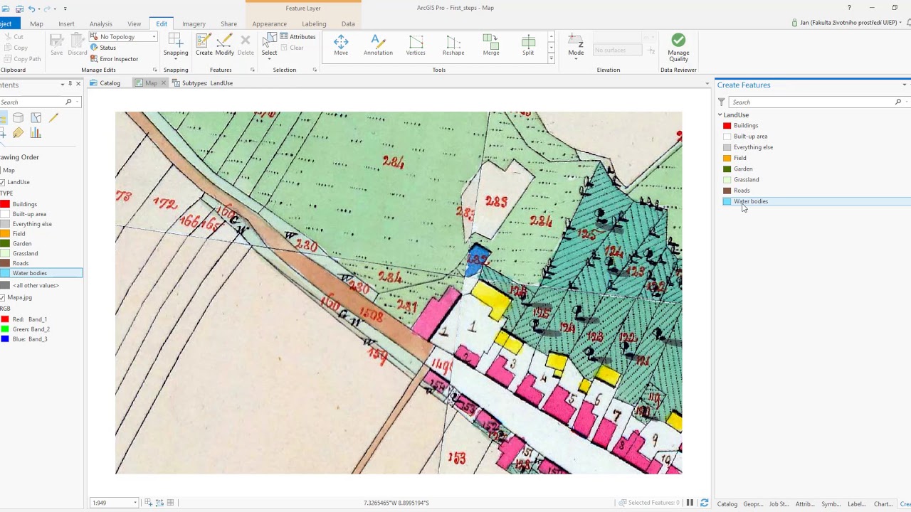 Creating database, subtypes, topology and map digitalization in ArcGIS PRO (update 1.4.22)