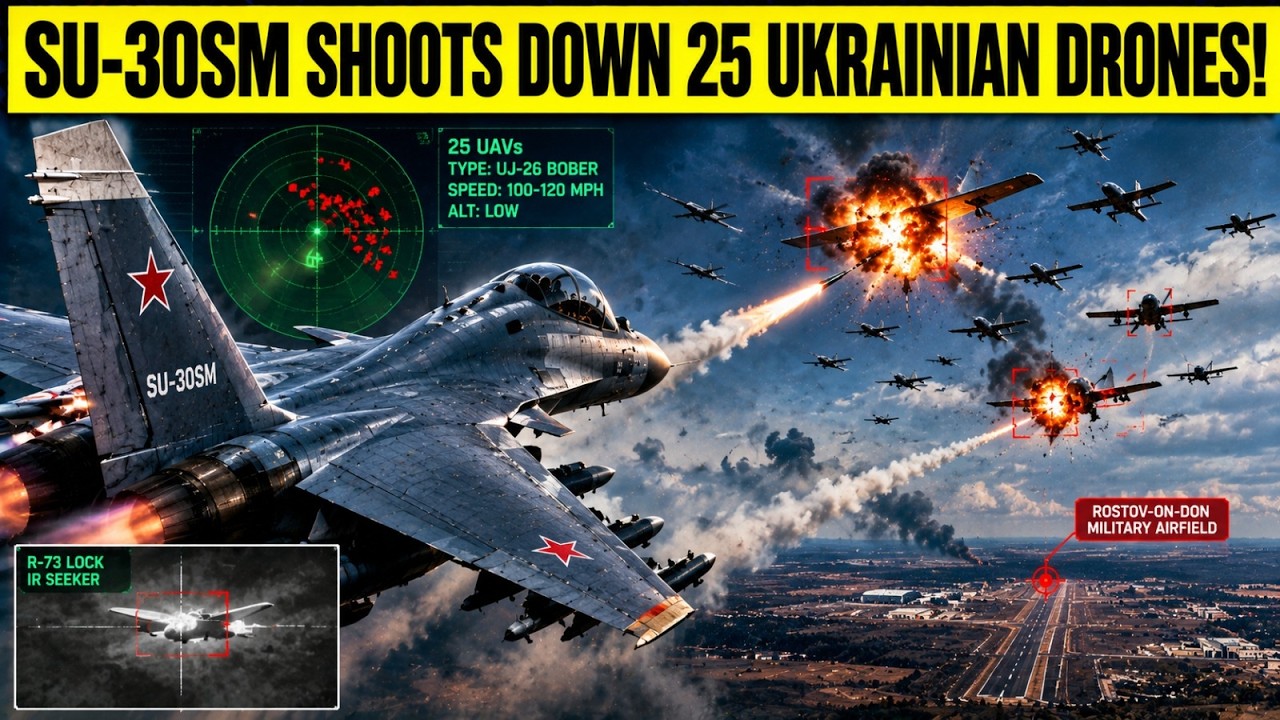 25 Ukrainian Drones Headed for Rostov &mdash; Then a Russian Su-30SM Intercepted