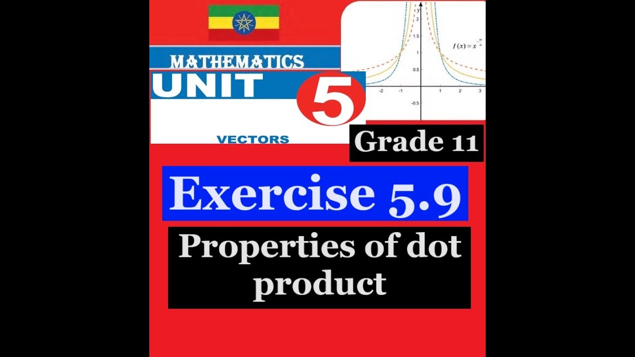 Mathematics Grade 11 Unit 5 Exercise 5.9(Properties of dot product)@mathT_21