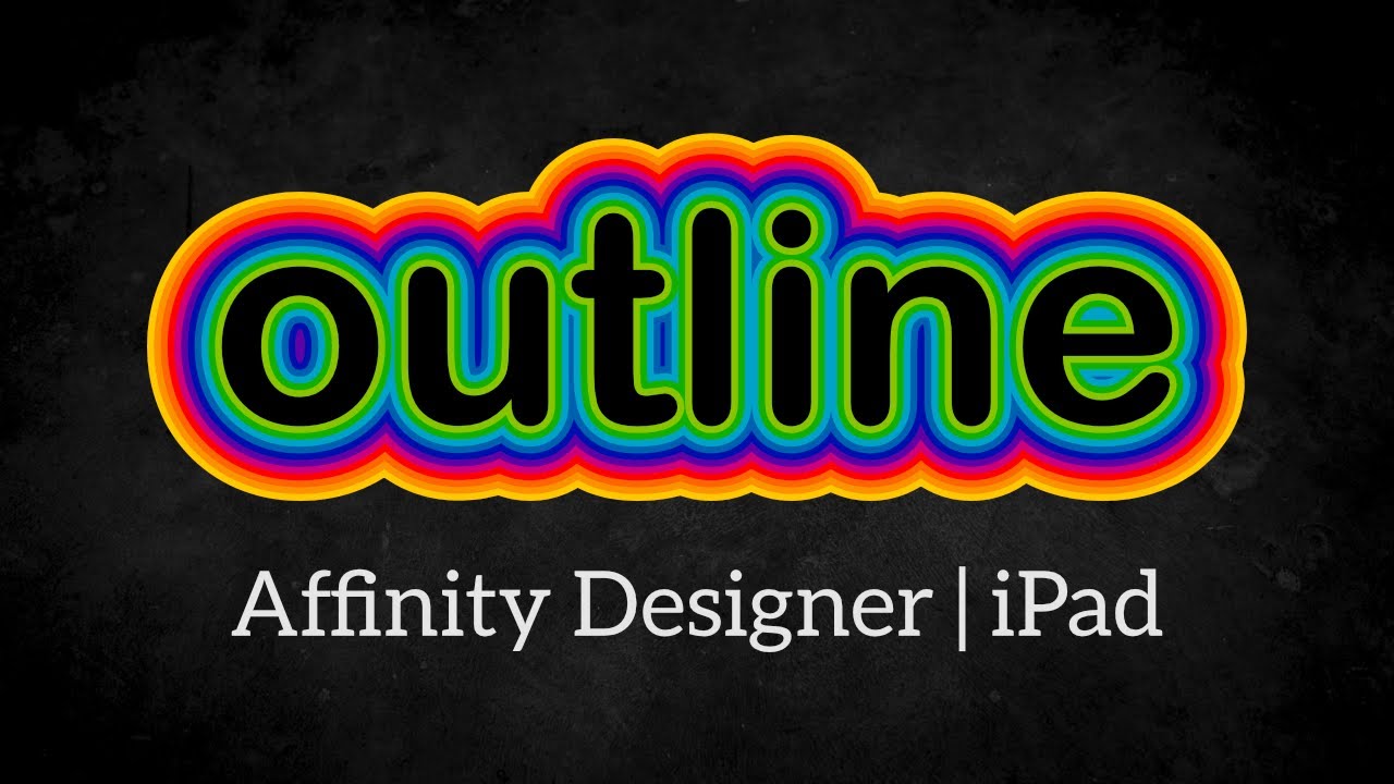 Texteffects - How to add multiple outlines or strokes to lettering | Affinity Designer iPad tutorial