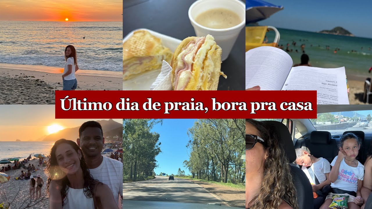 VLOG: nosso último dia de praia | hora de voltar pra casa | almoço delícia na estrada 