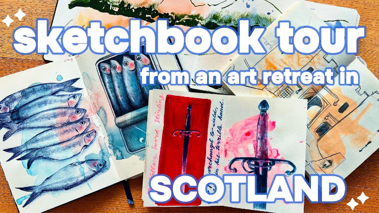 Sketchbook tour from Emma Carlisle’s 2025 art retreat in Scotland!