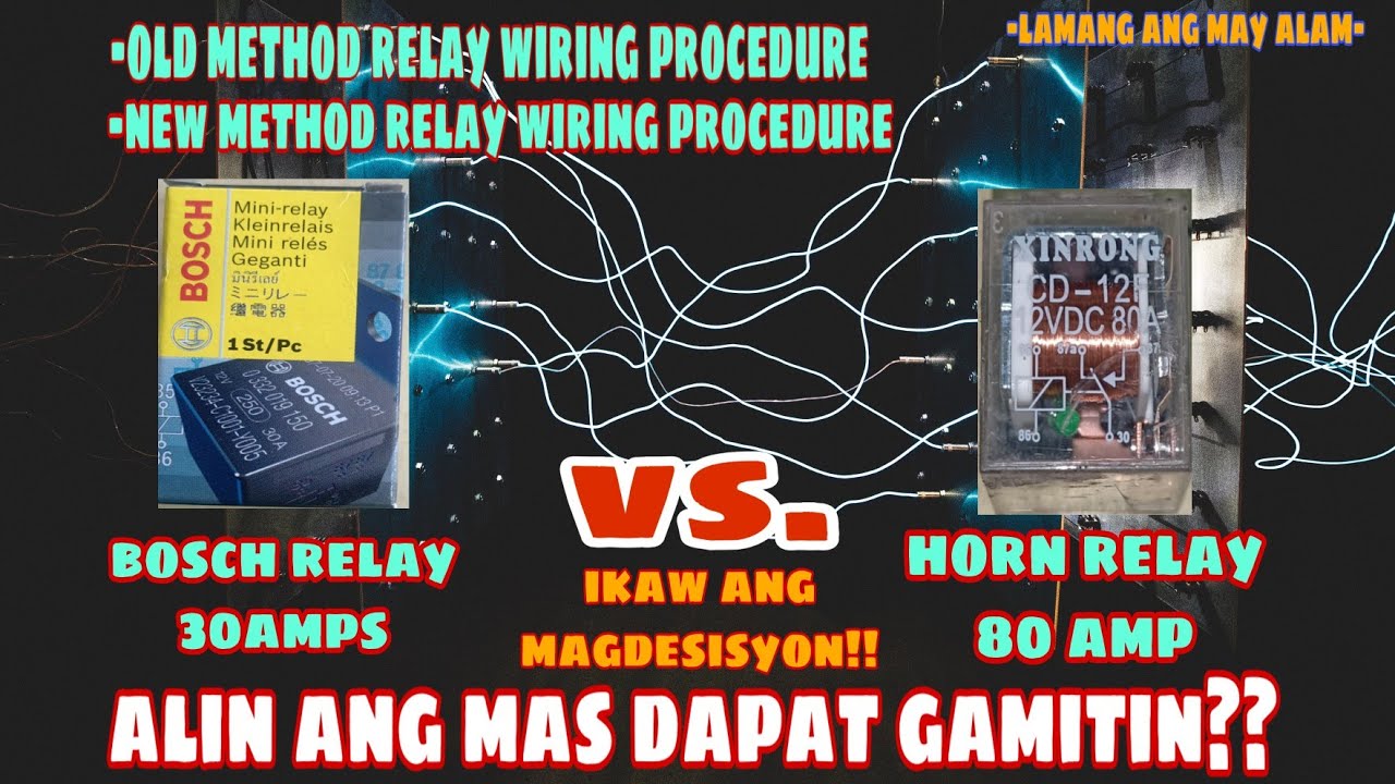BOSCH RELAY 30 AMP vs. HORN RELAY 80 AMP COMPARISON | ALIN SA DALAWA ANG MAS DAPAT GAMITIN??