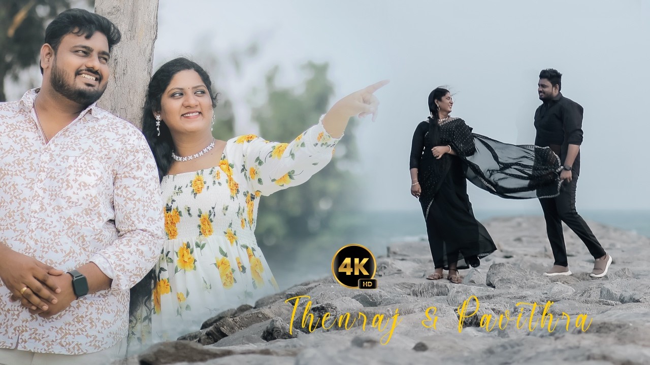 Love by the Waves | Beach Pre-Wedding Film | THENRAJ 💕 PAVITHRA