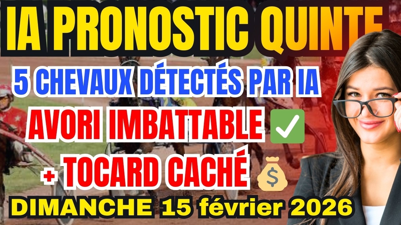 QUINT&Eacute;+ VINCENNES 15/02/26 : L'IA R&eacute;v&egrave;le Son TOP 5 💣 Outsider CACH&Eacute; + Favori IMBATTABLE !