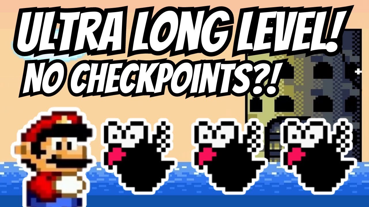 Can Mario Get Through This HUGE Level With ZERO Checkpoints?!