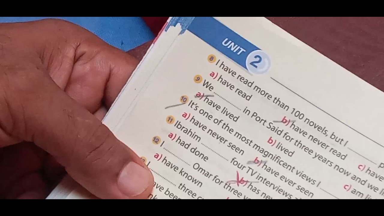 حل اسئله المضارع التام من كتاب جيم part1