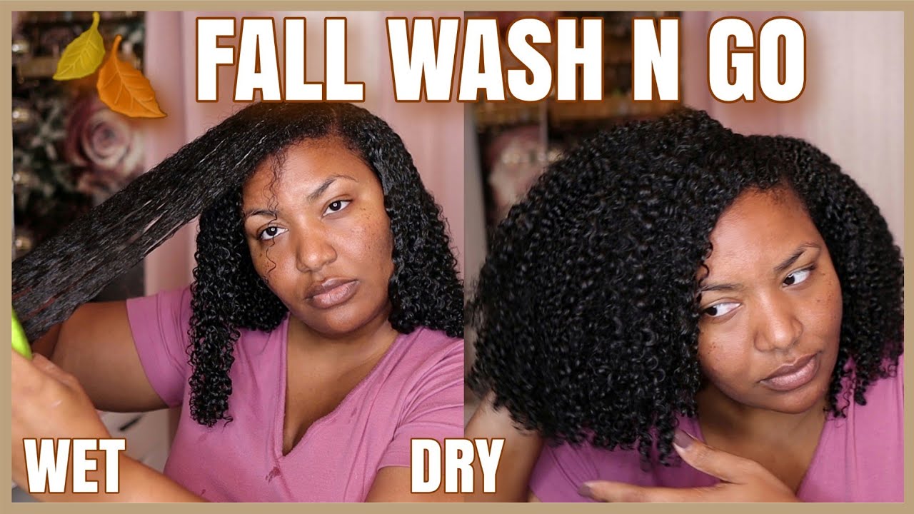 MY CURLY HAIR FALL WASH N GO | Fall Wash N Go Routine