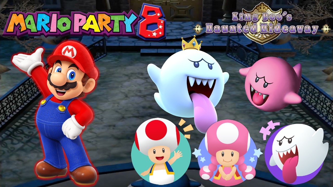Mario Party 8 - Mario vs Toad vs Toadette vs Boo - King Boo's Haunted Hideaway