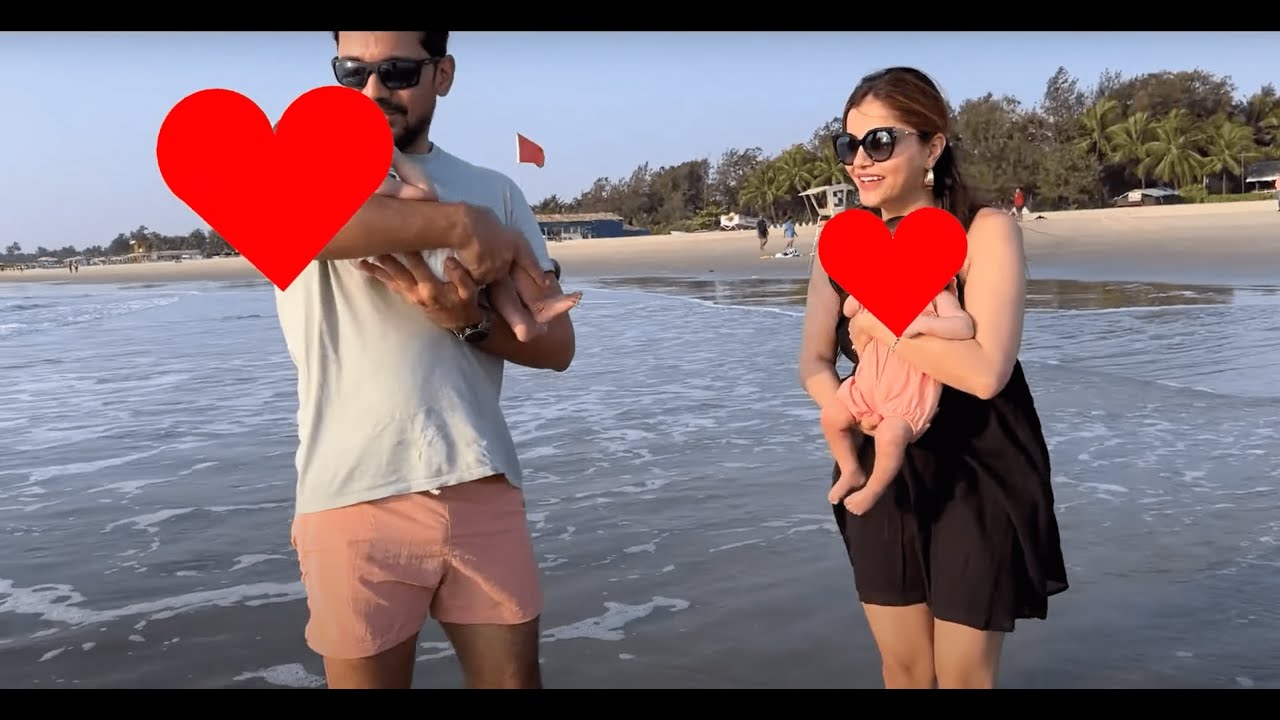 Edhaa & Jeeva's First Ocean Dip 🌊  I Water Sports Day ❤️ I GOA I Rubina Dilaik
