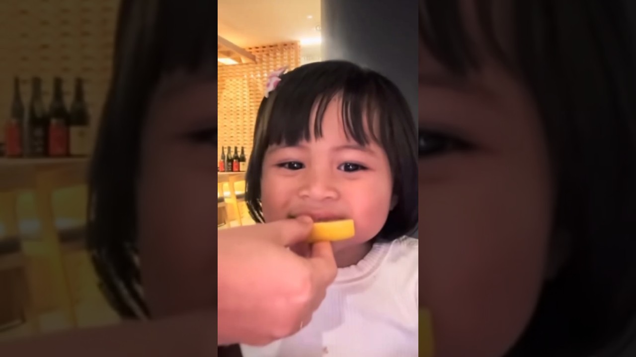 Lily makan lemon, ekspresinya bikin ngakak!#babylily#lily#raffiahmad#raffinagita#rans#feedshorts