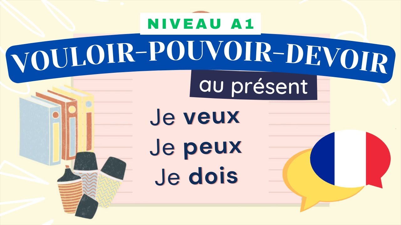 Les verbes VOULOIR, POUVOIR et DEVOIR - Leçon de français (Niveau A1/A2) - Cours de grammaire