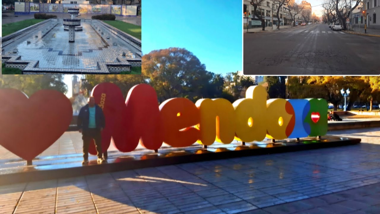  Ciudad de  Mendoza Argentina ​recorrido por unas de las Plazas 
