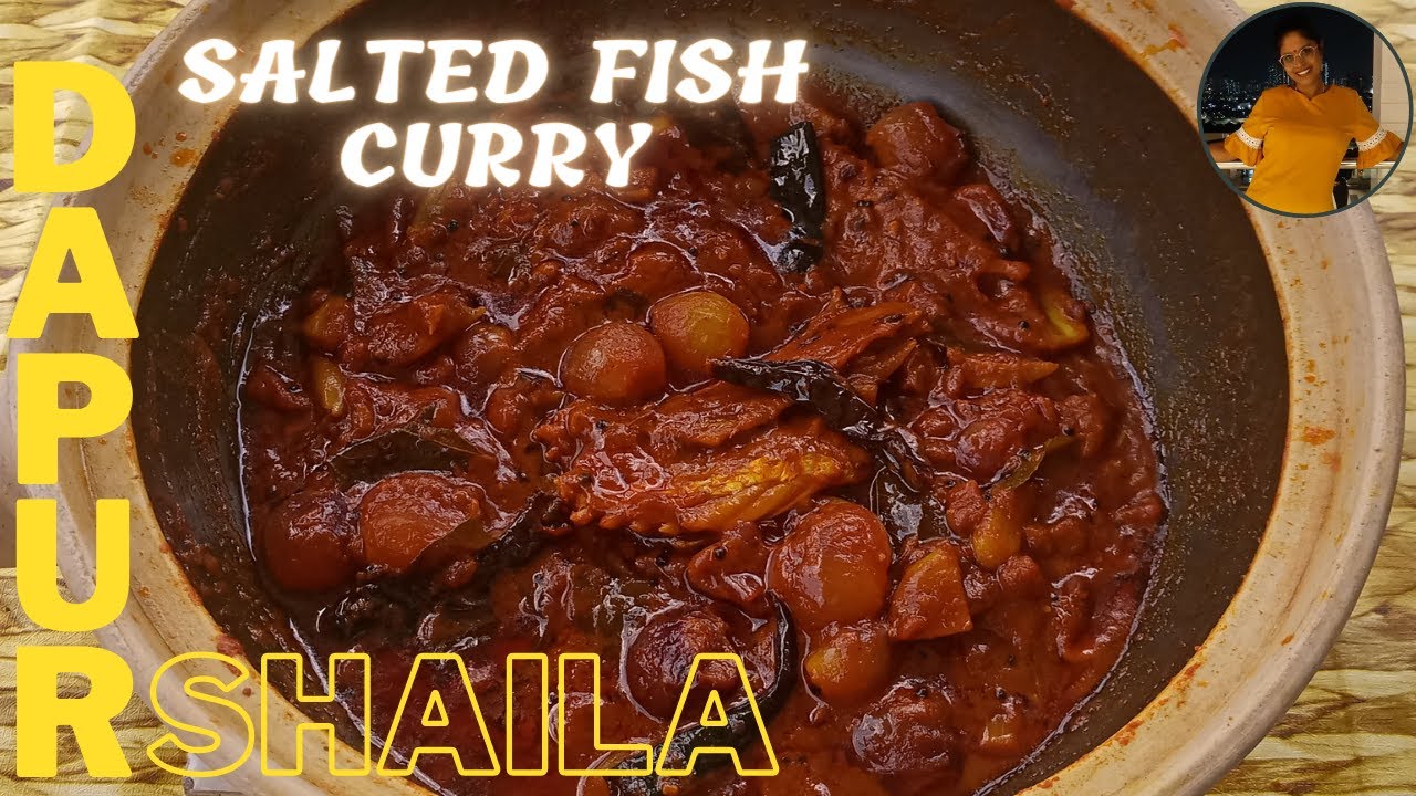 Traditional South Indian Salted Fish Curry ( thick & spicy, so appetizing!)