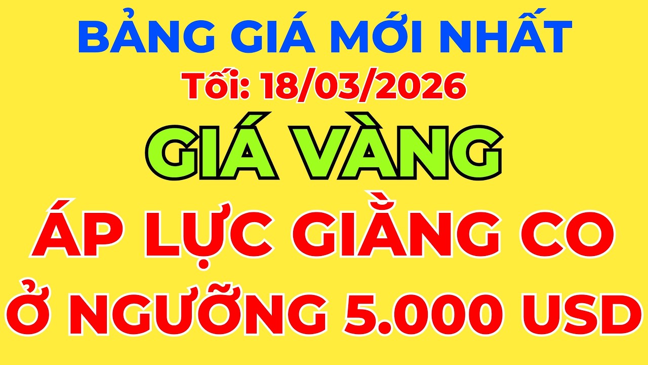 Giá Vàng Hôm Nay, Tối 18/03/2026: Áp Lực Giằng Co Rất Mạnh! || Thị Trường Giá Vàng 24h.