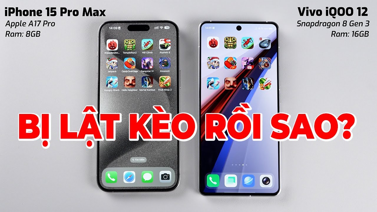 Speedtest iPhone 15 Pro Max vs vivo iQOO 12: BỊ LẬT K&Egrave;O RỒI SAO?