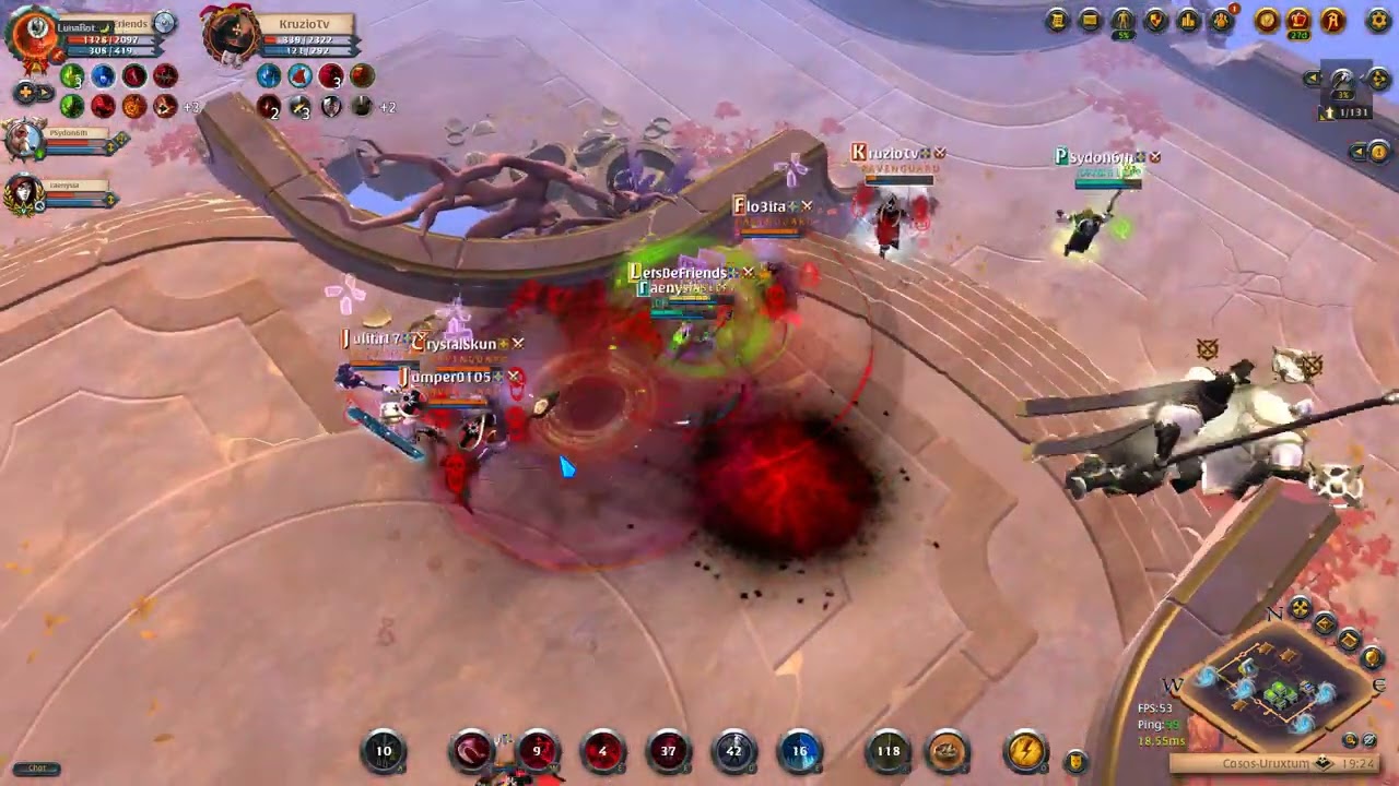 Albion West | 3v6 Roads Of Avalon Gold Chest Diving | Great Cursed POV | Small Scale PvP DOT COMP