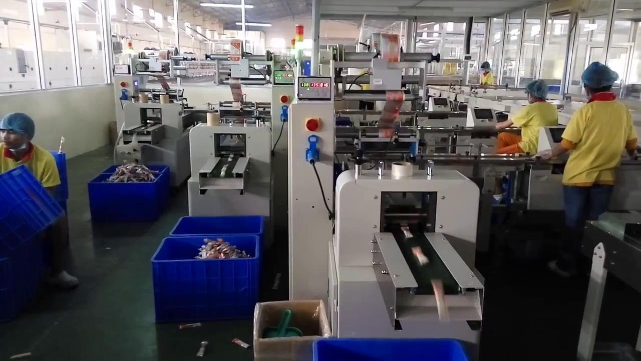 wafer packaging machine, wafer biscuit packaging machine, wafer wrapping machine