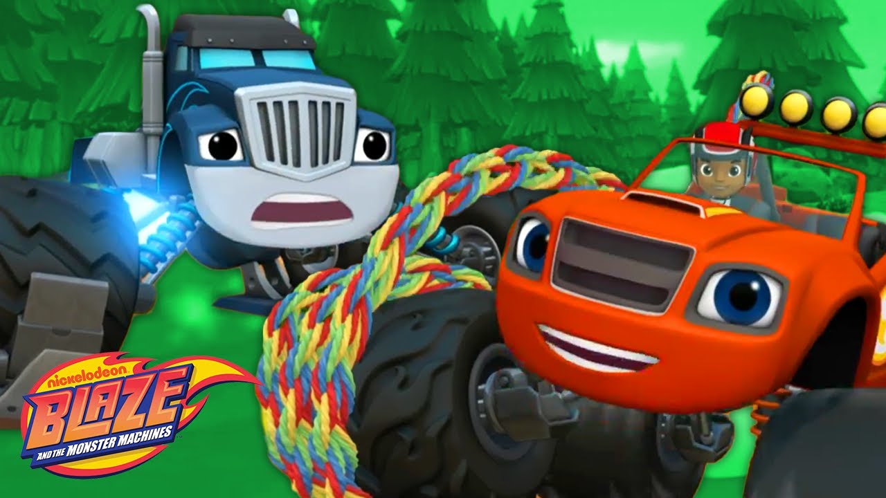 Blaze's Rocket Ski Rescue Saves Crusher! | Blaze and the Monster Machines