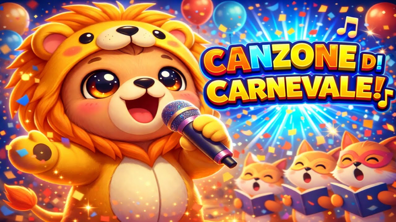 L’ORSETTO E IL CARNEVALE 🎭 Canzone per Bambini e Balli di Gruppo