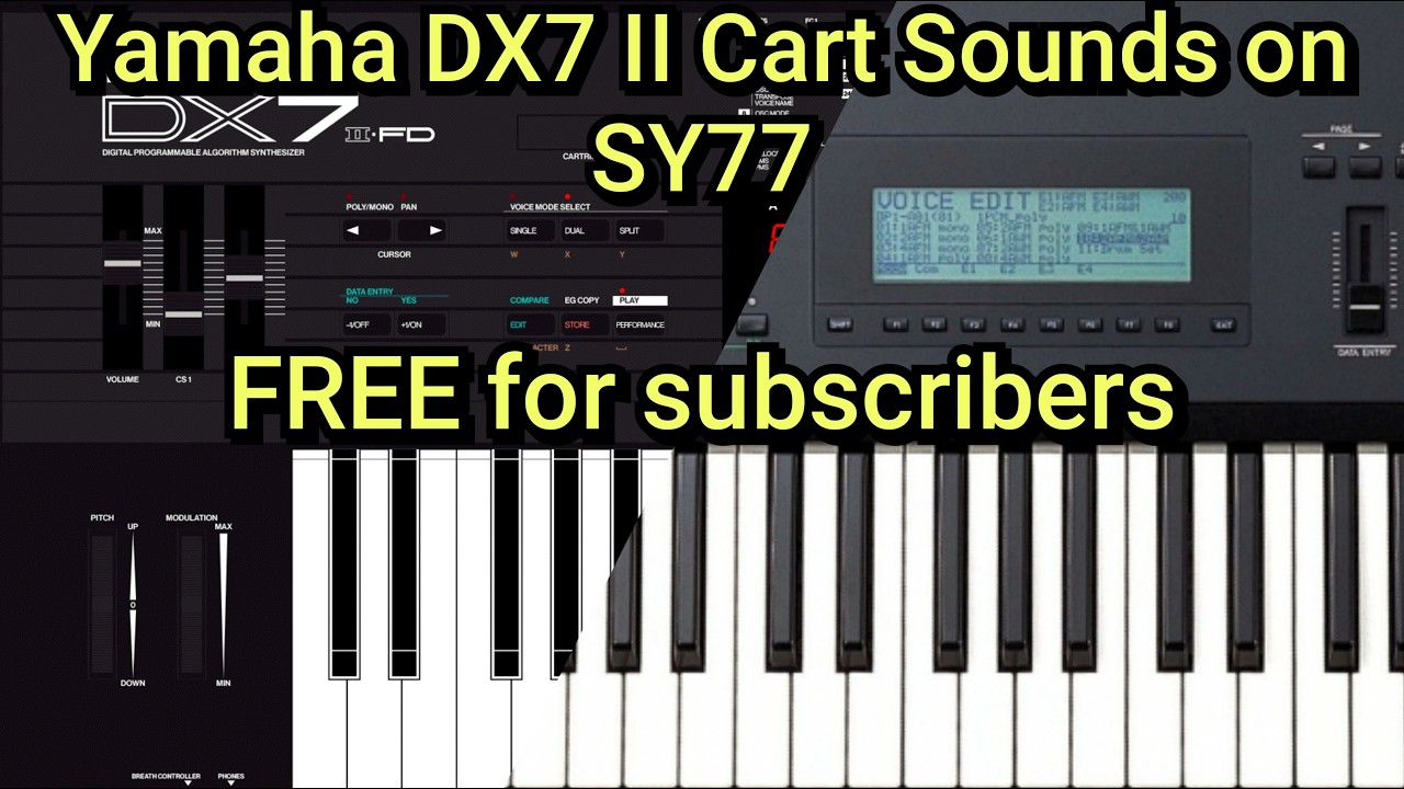 Yamaha DX7 II Cart voices on Yamaha SY77