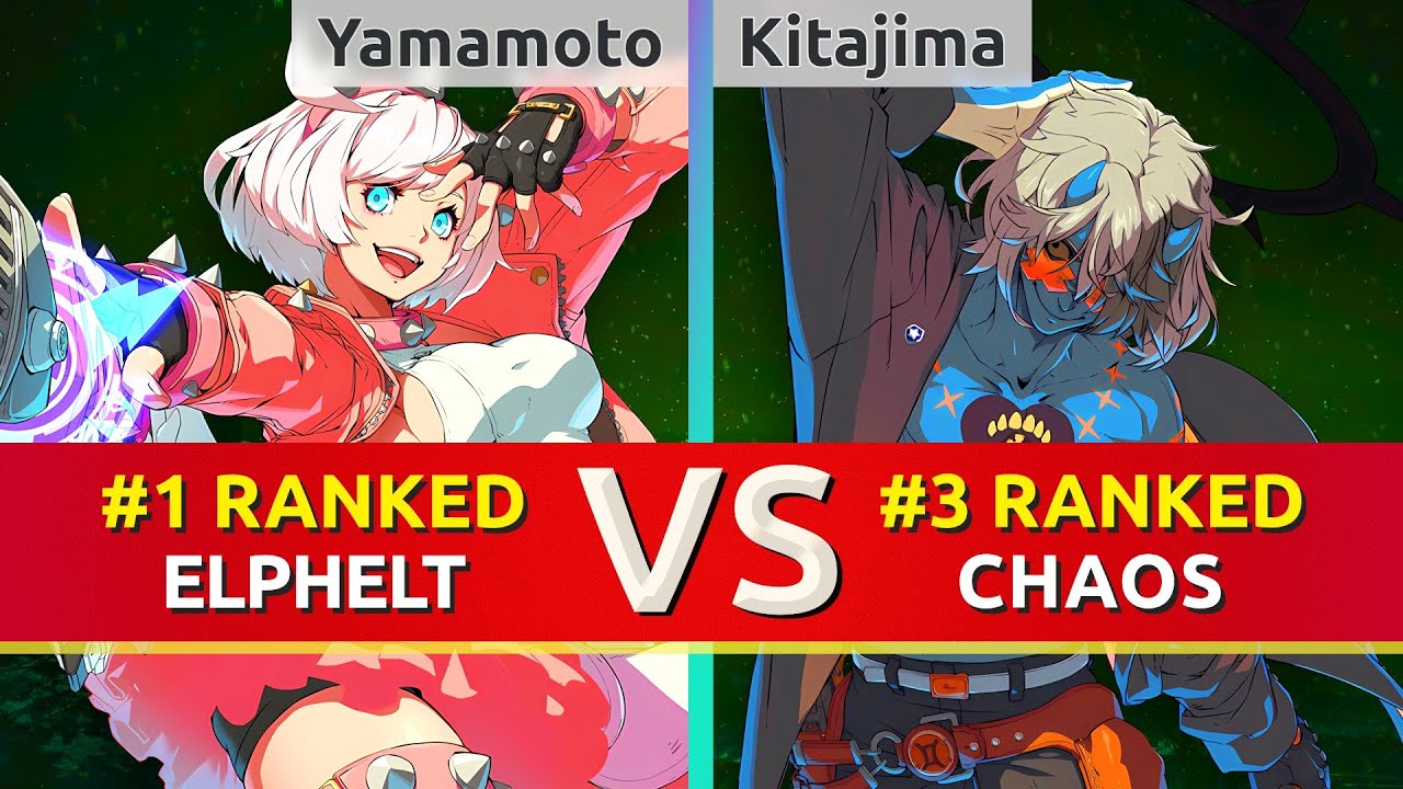 GGST ▰ Yamamoto (#1 Ranked Elphelt) vs Pomeranian Kitajima (#3 Ranked Chaos). High Level Gameplay