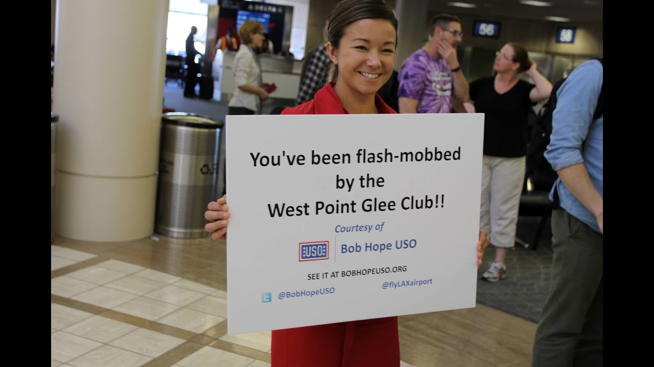 West Point Flash Mob in LAX Delta Air Lines Terminal