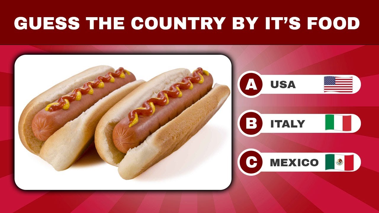 Guess The Country By It's Food 🍔 Country Food Edition Quizzes 🍛