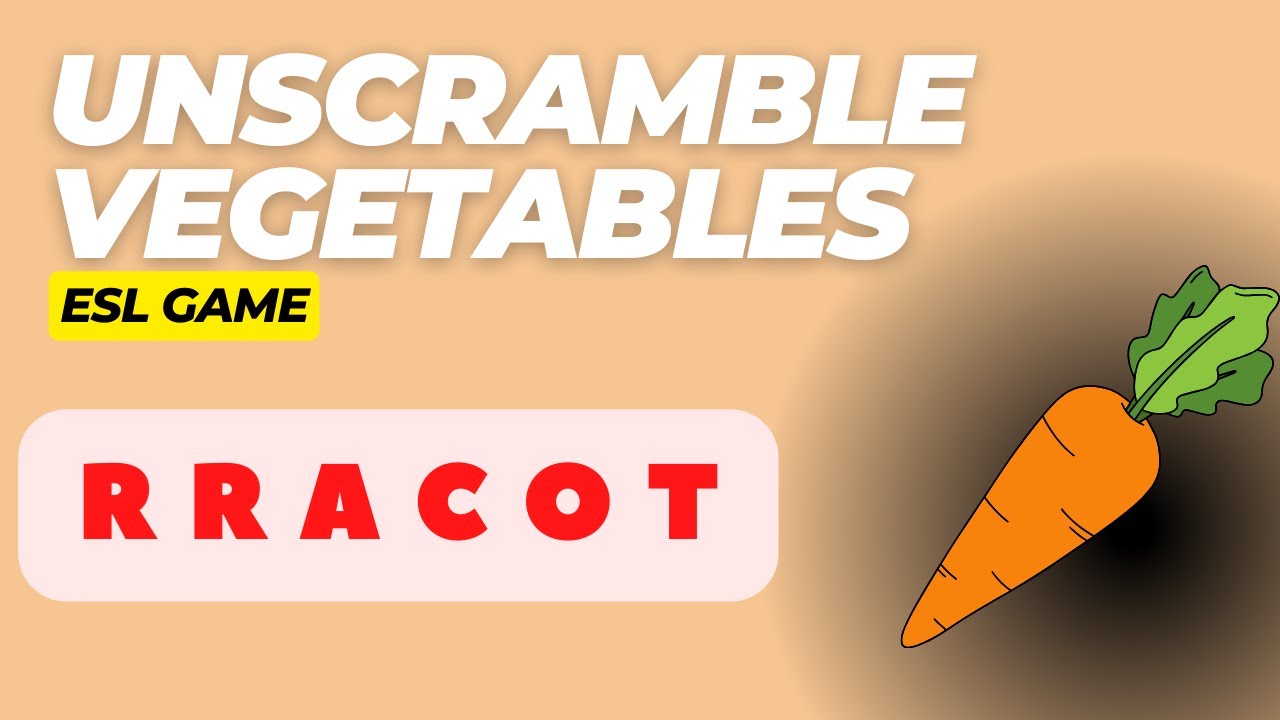 Guess the Word Game, Can You Unscramble The Letters? Vegetables #quizgames #guessinggame