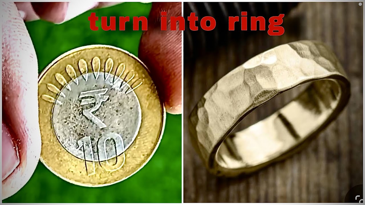 10 rs coin into Ring by mad hacker |घर पर ही बना दी 10 रूपये की RING #ring
