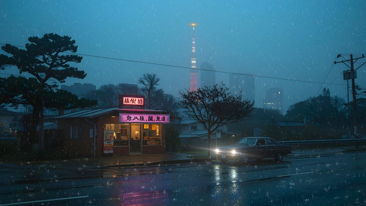 The Coziest 90s Tokyo Rain Café 🌧️ Relaxing Lofi for Stress Relief