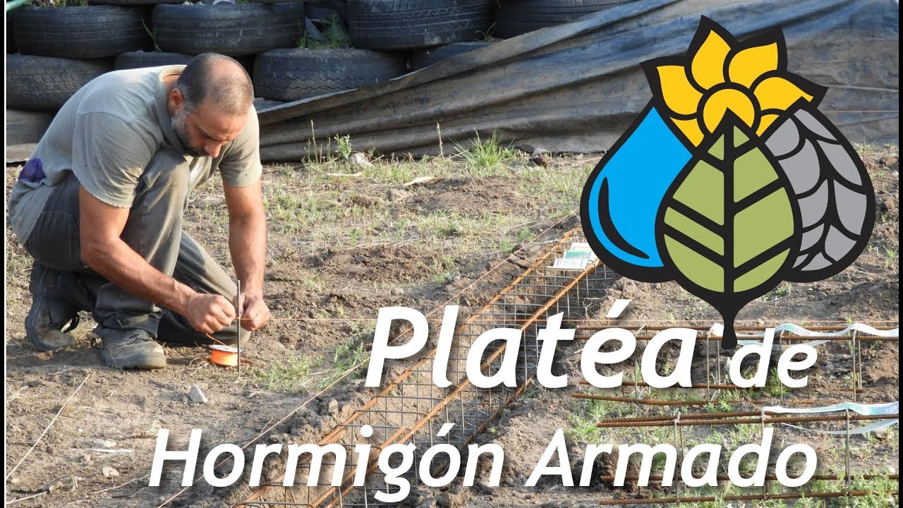 Platea de hormigón armado de una Nave Tierra || EarthShip La Cumbre
