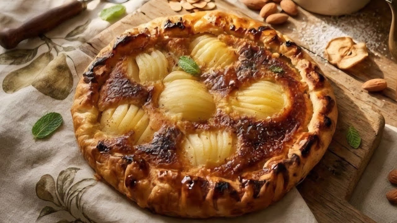 Tarte aux poires amandine😍😍