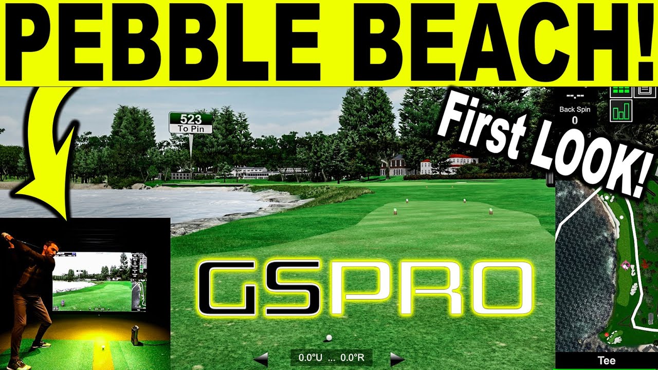 Обзор программного обеспечения GSPro Simulator — игра на поле для гольфа Pebble Beach ⛳🏌