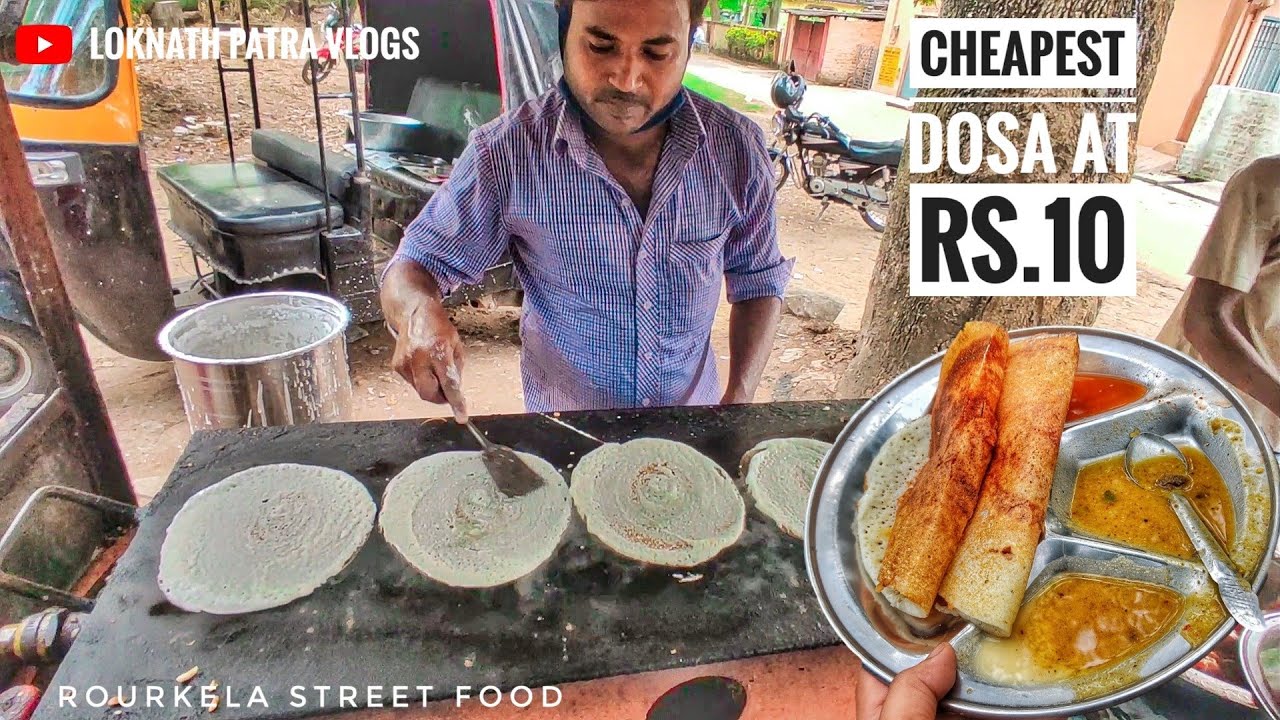 Cheapest Dosa Street Food India | Rourkela Food Vlogs | Rourkela Vlogger |