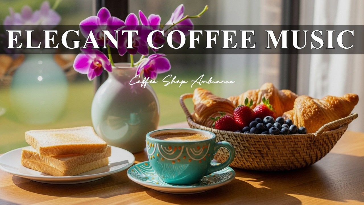 Elegant Coffee Music☕Gentle March Café Jazz & Bossa Nova Instrumental for Relaxing.