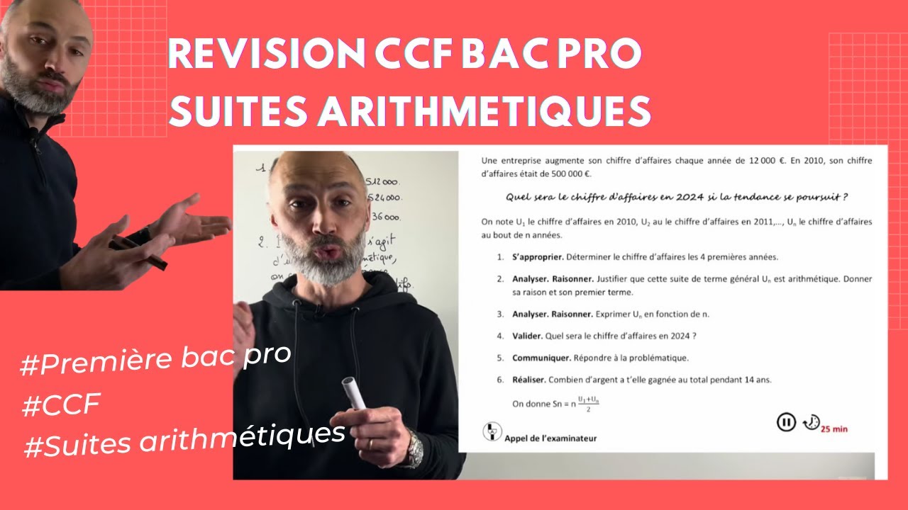 🎓 Préparer son CCF Bac Pro mathématiques - Suites arithmétiques