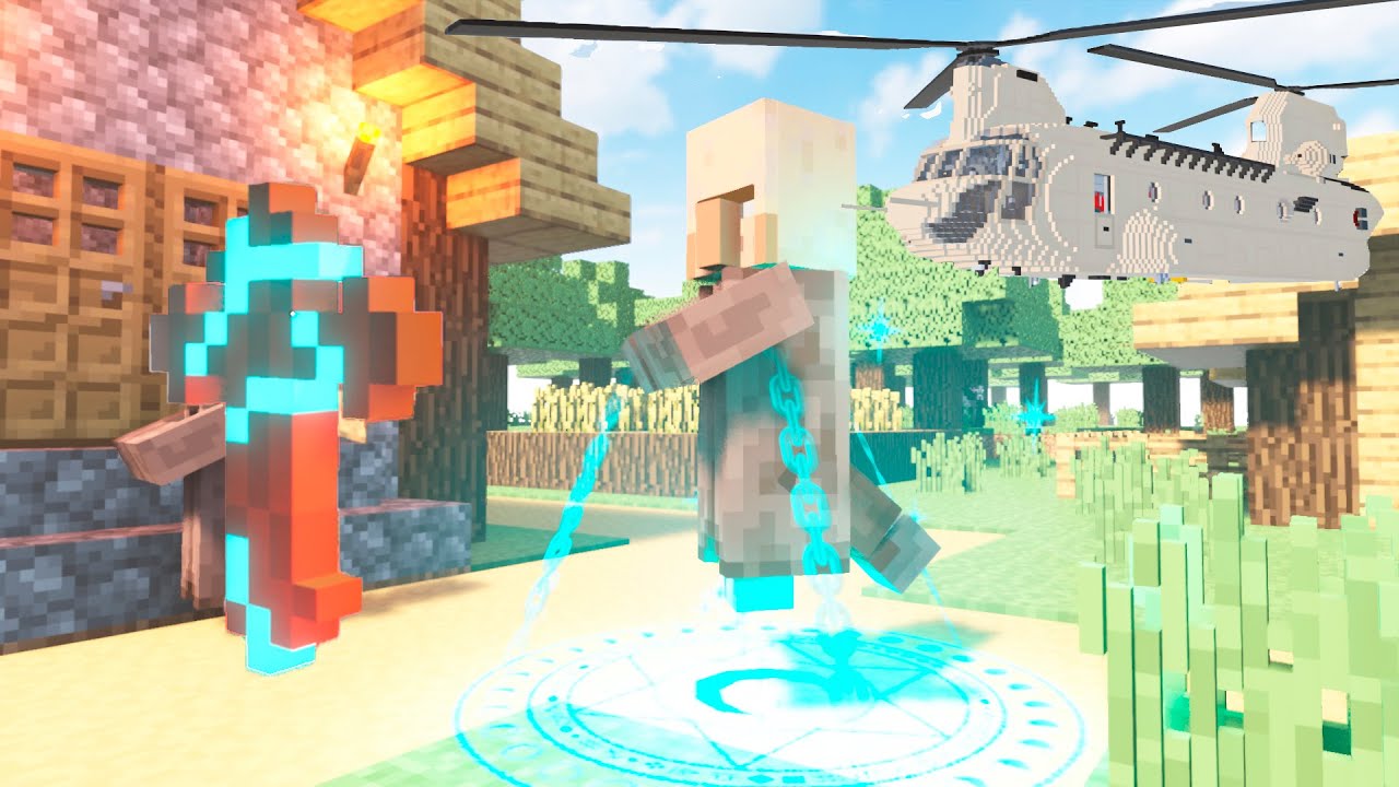 Crucifix vs Minecraft village in Teardown mods