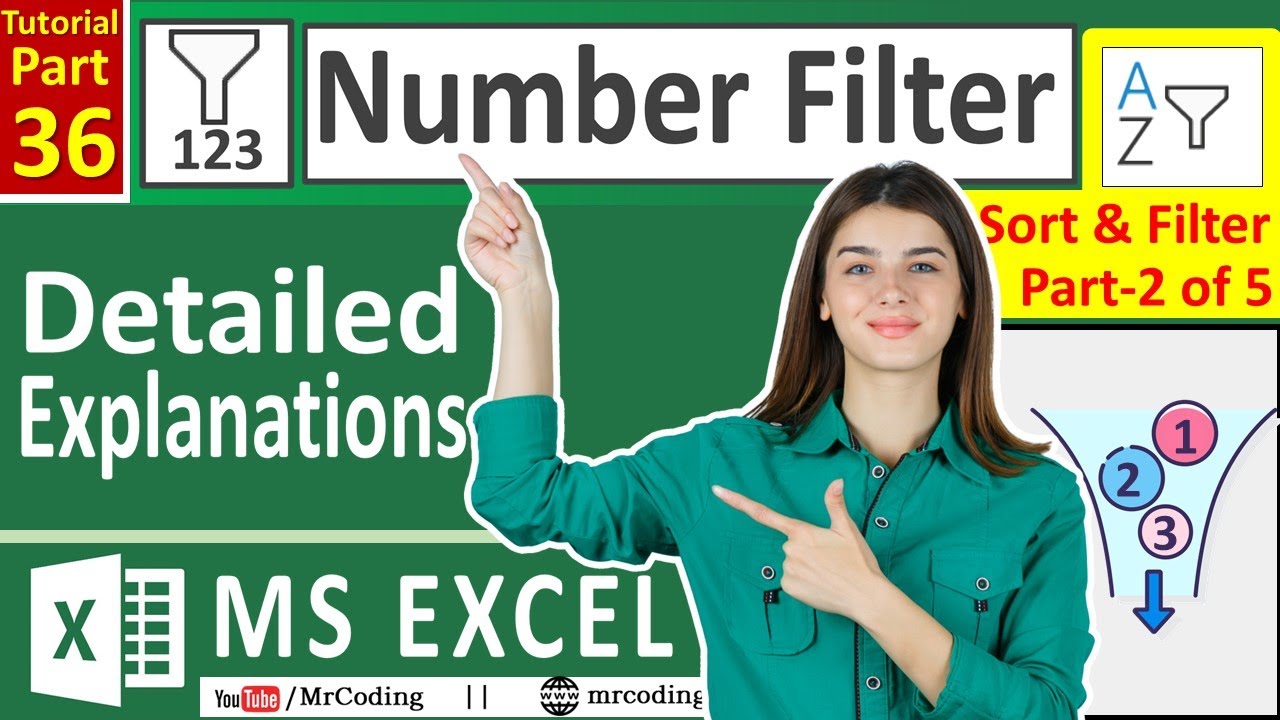 MS-EXCEL-36-Number Filter in Excel | Sort and Filter | Detailed Explanations | Excel Filters | Hindi