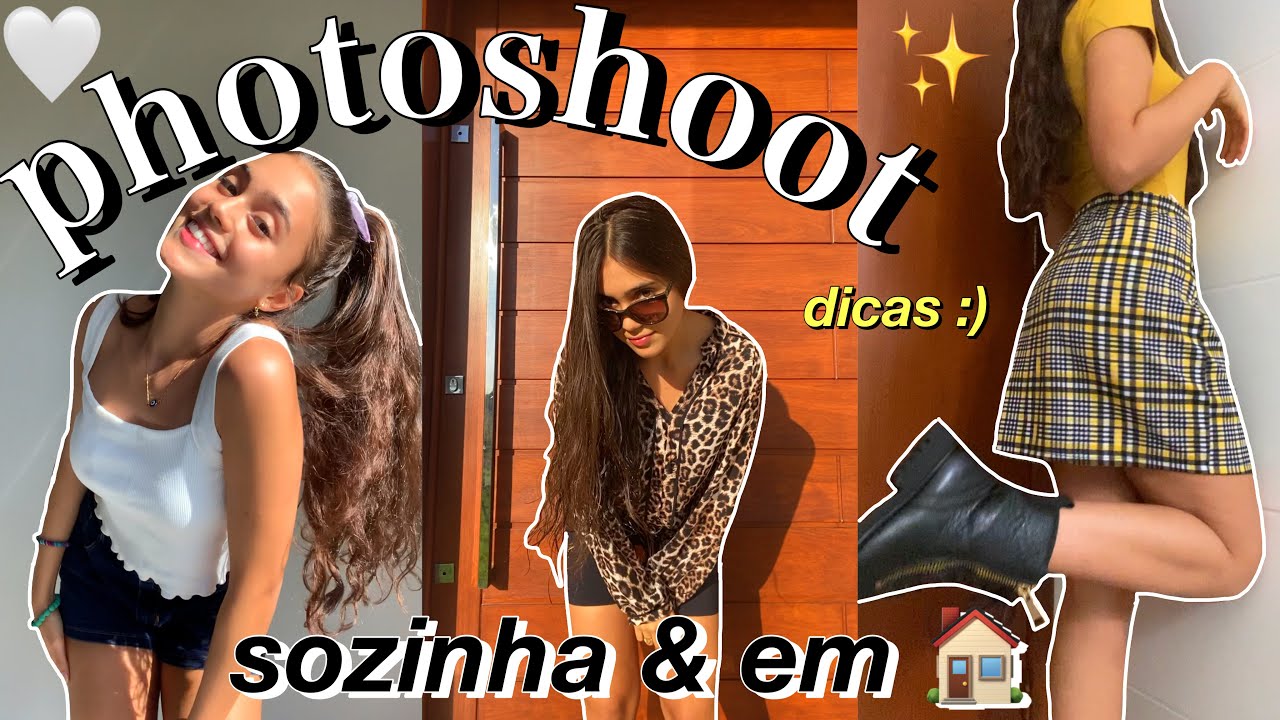 como fazer uma sessão de fotos sozinha & em 🏠
