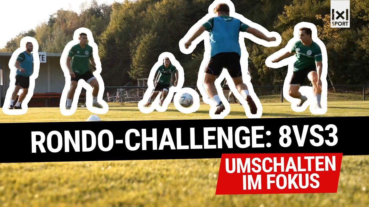 Spaß und Intensität: 8 gegen 3 Rondo-Training