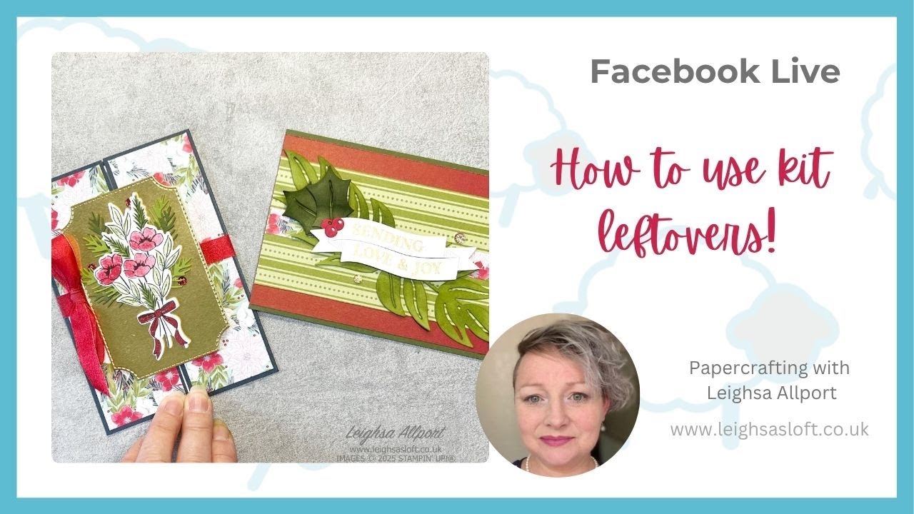 Facebook Live 23.10.25. Creating a Fun Gate Fold Christmas Card from Leftovers!