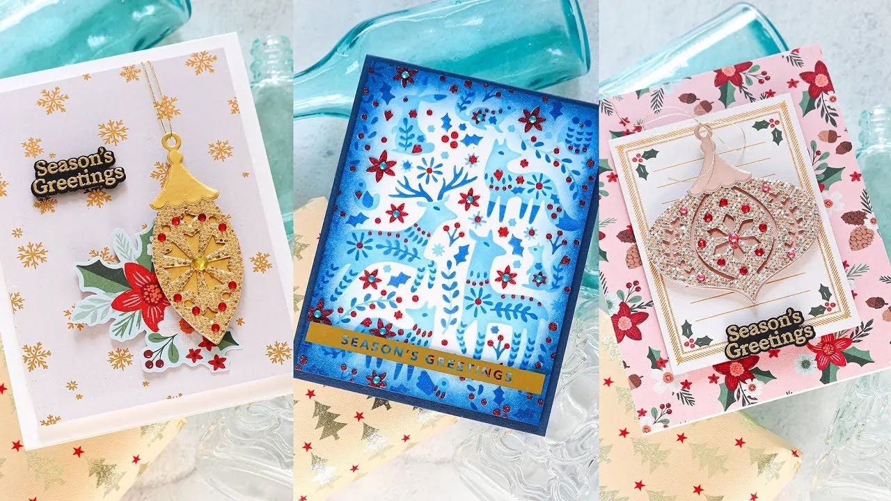 4 Christmas Card Ideas with Hero Arts' Holiday Collection