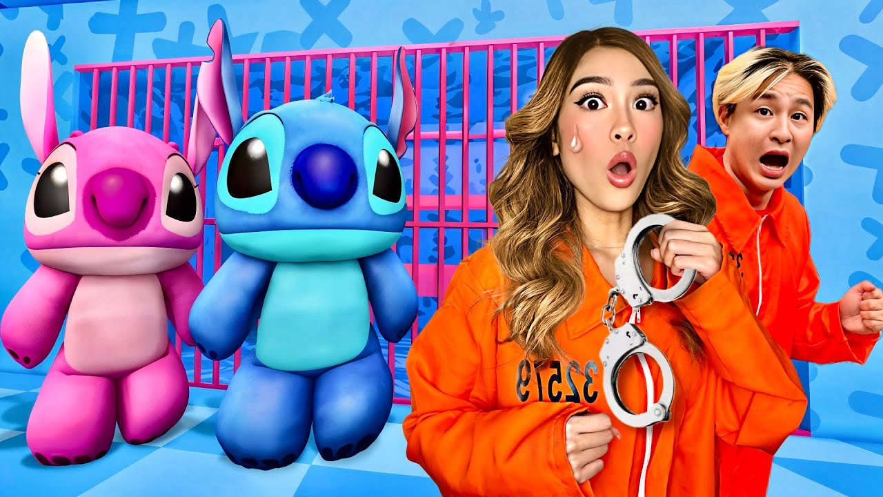 WE ESCAPED STITCH FAMILY&rsquo;S PRISON RUN IN ROBLOX (OBBY)