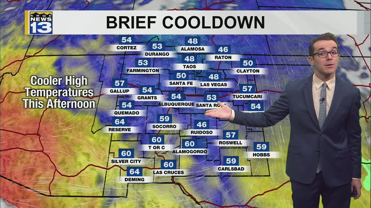 Brief & gusty cooldown before warmer air returns